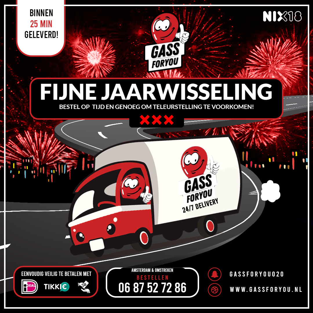 Digital new year post flyer for Gassforyou