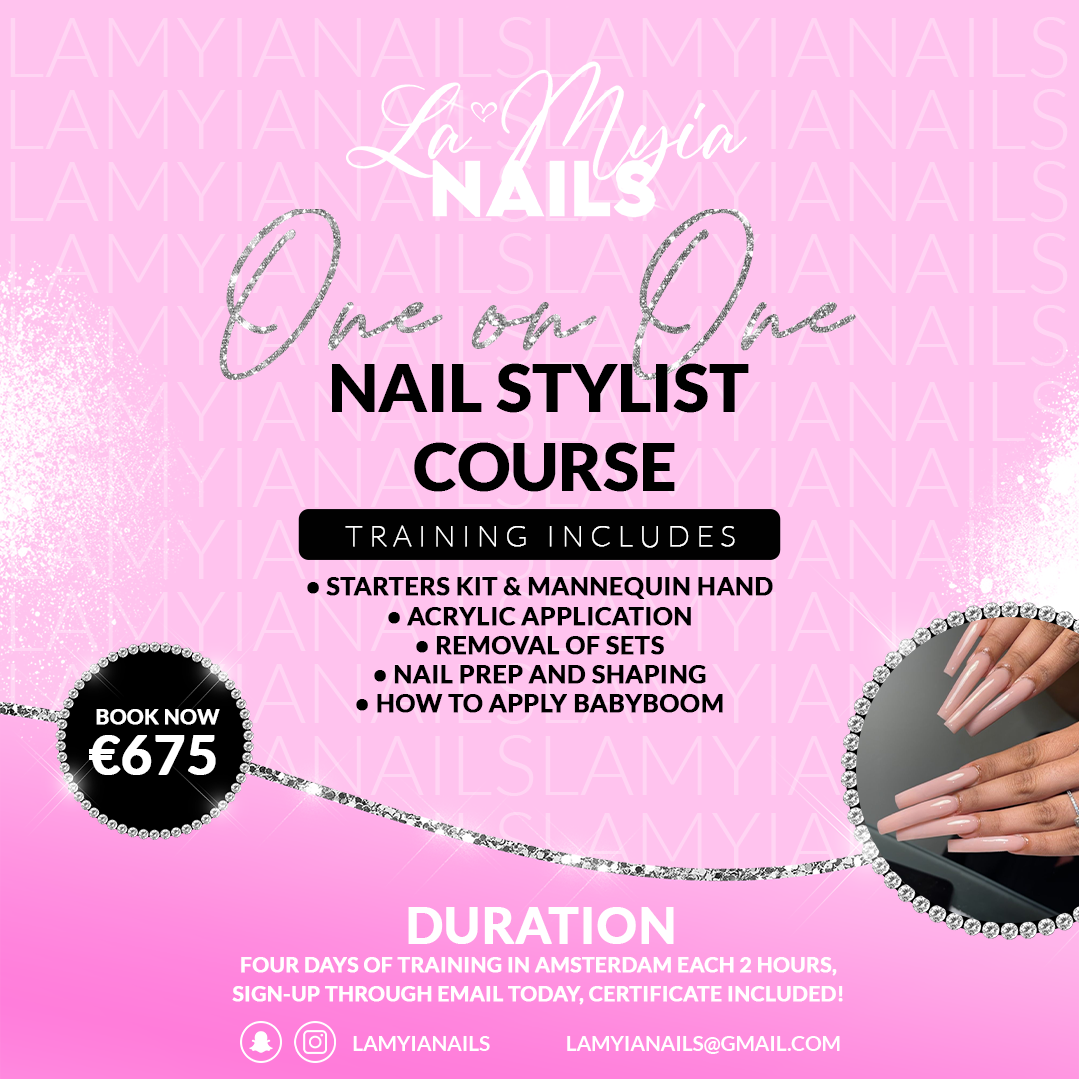Digital course flyer for LaMiyaNails